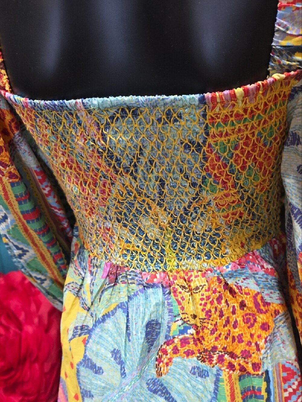 FARM Rio Multicolor Floral & Geometric Midi Dress - Picture 9 of 12